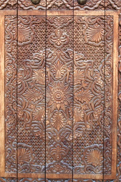 Fragment drzwi drewniane — Zdjęcie stockowe