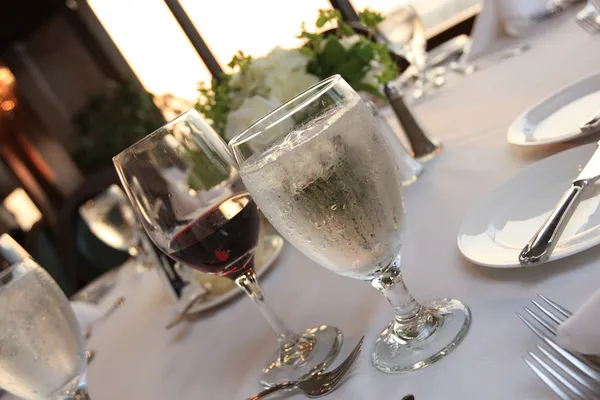 stock image Water and wine