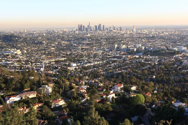 Лос-Анджелес на закате — стоковое фото