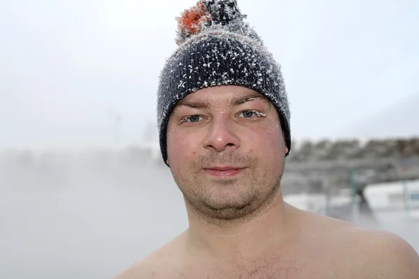 Na het winter zwemmen — Stockfoto