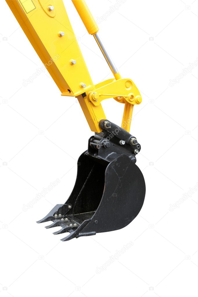 Yellow excavator