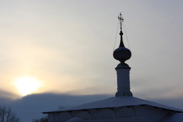 Купол церкви зимой — стоковое фото