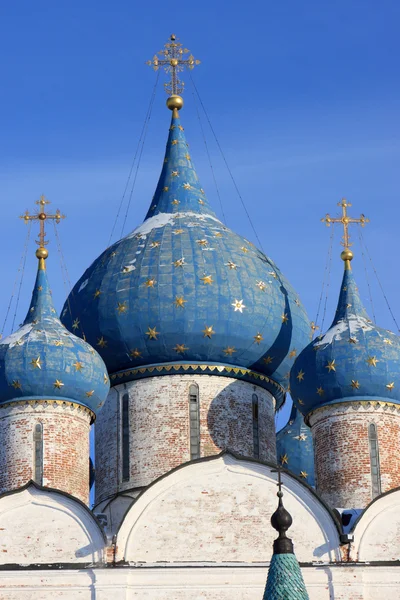 Cúpula azul da catedral da Natividade — Fotografia de Stock