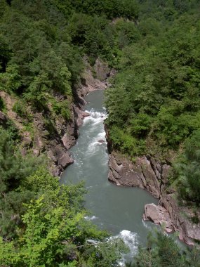 Belaya river canyon. Caucasus clipart