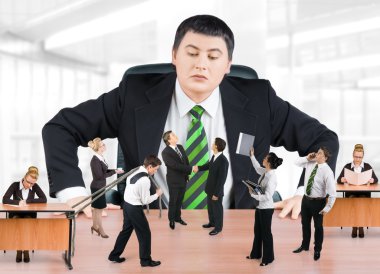 Boss and business team clipart