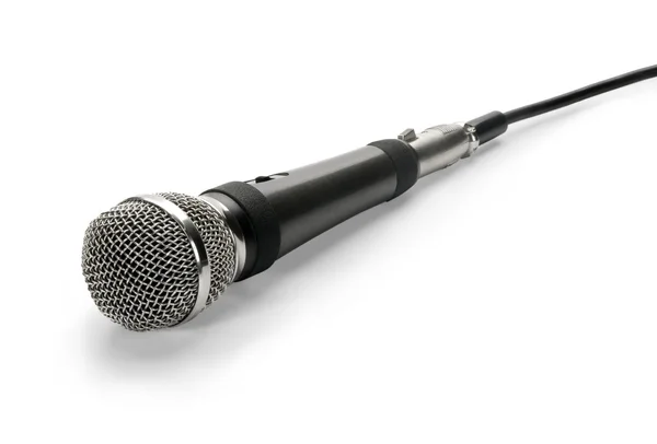 Мікрофон, ізольований на білому тлі — стокове фото