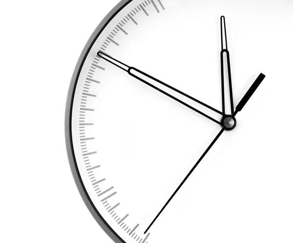 Настенные часы, изолированные на белом фоне — стоковое фото