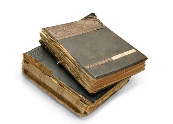 Libro viejo con un grabado, aislado en — Foto de Stock