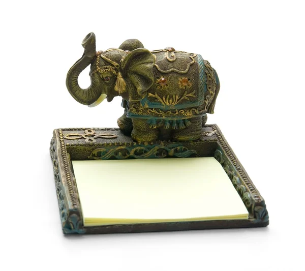 Elefant - Notizpapier, isoliert auf weiß — Stockfoto