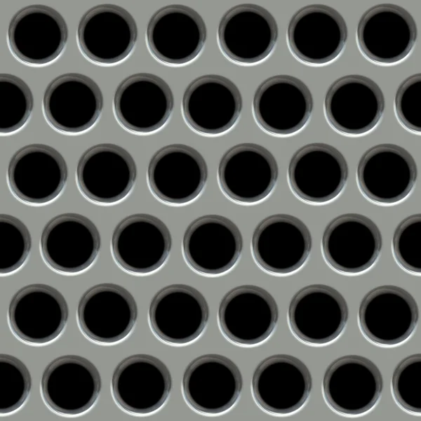 Metalen oppervlak met gaten. — Stockfoto