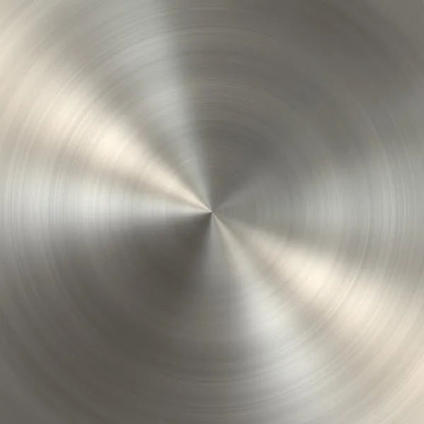 テクスチャ ブラシをかけられた円形の金属 — ストック写真