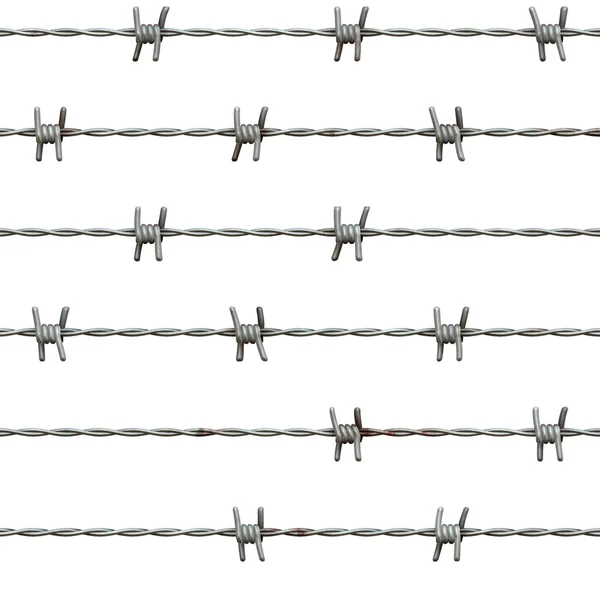 stock image Barbed wire, isolated on white backgroun