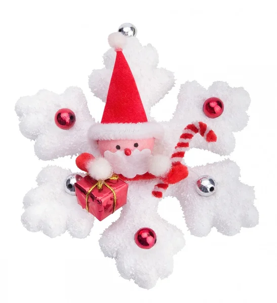 Christmas snowflake, isolated on white b — Stock Photo, Image