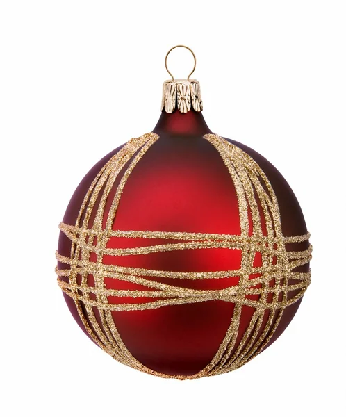 Roter Weihnachtsball — Stockfoto