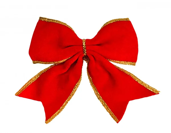 Red bow, isolated on white background — Stock Photo, Image