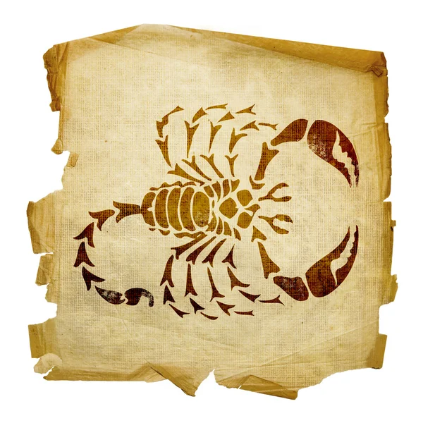 Znak zodiaku skorpion stary — Zdjęcie stockowe