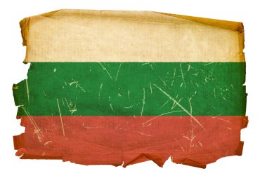 Bulgaristan bayrağı eski, izole üzerinde beyaz bac