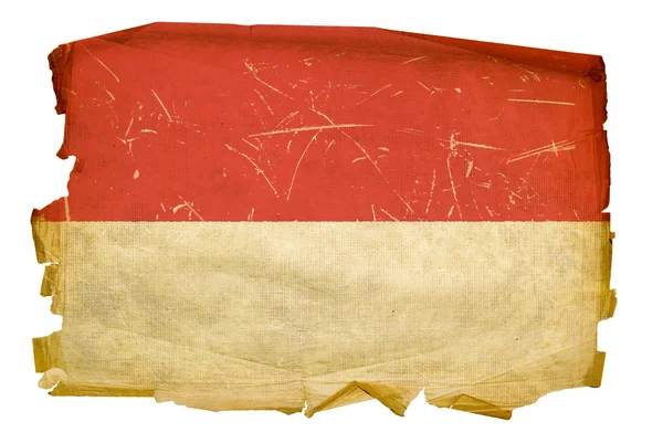 Monaco vecchia bandiera, isolata su dorso bianco — Foto Stock