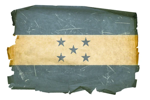 Bandeira de Honduras velha, isolada em bac branco — Fotografia de Stock