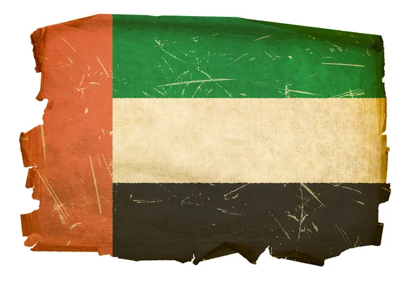 Emirati Arabi Uniti Bandiera vecchia, isolata — Foto Stock