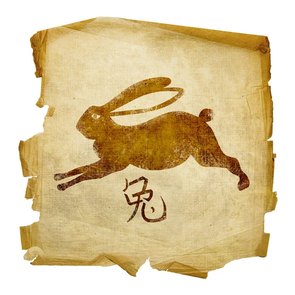 Conejo icono del zodíaco, aislado en blanco b —  Fotos de Stock