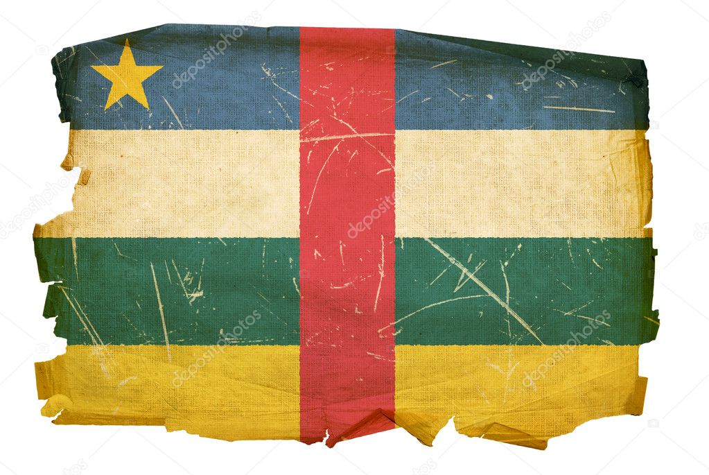 Central African Republic Flag old, isola