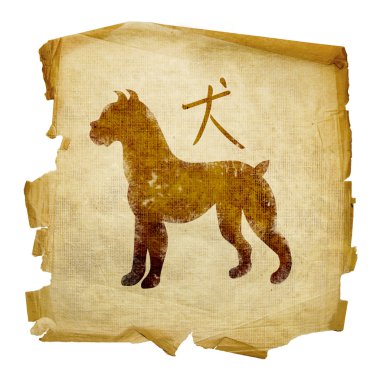 Dog Zodiac icon, isolated on white backg clipart