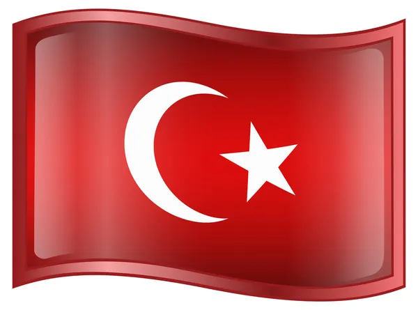 Icono de la bandera de Turquía — Archivo Imágenes Vectoriales