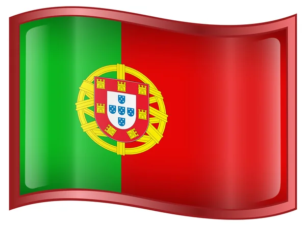 Portugal flaggikonen — Stock vektor