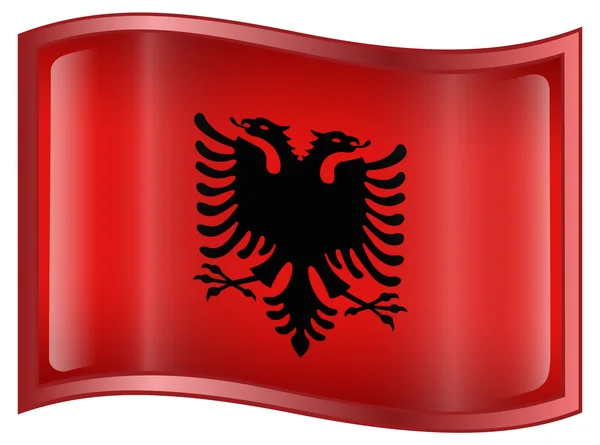 Albanien flaggikonen — Διανυσματικό Αρχείο