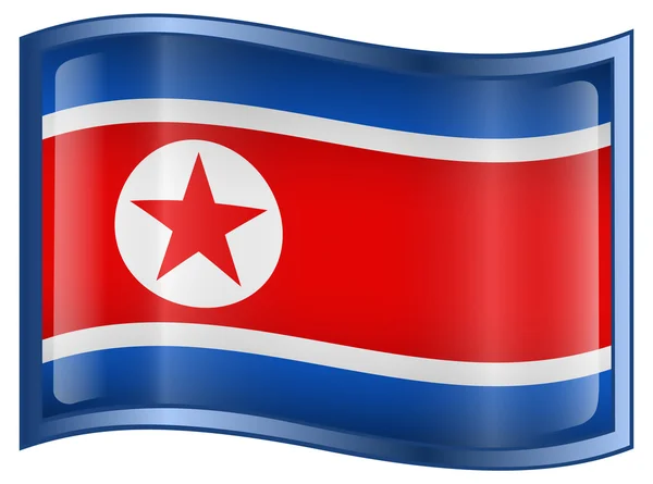Norra korea flaggikonen — Stock vektor