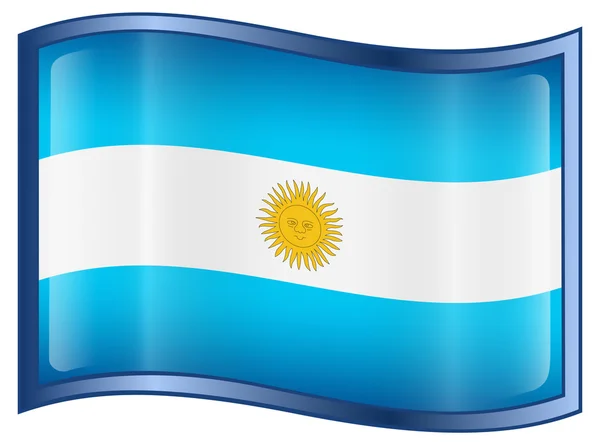 アルゼンチンの旗のアイコン — ストックベクタ