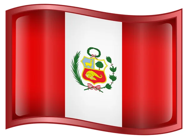 Peru bayrağı simgesi — Stok Vektör
