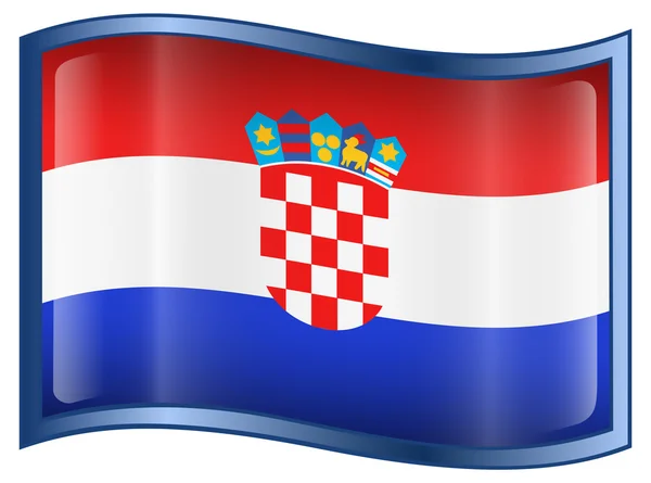 Icono de bandera de Croacia — Vector de stock