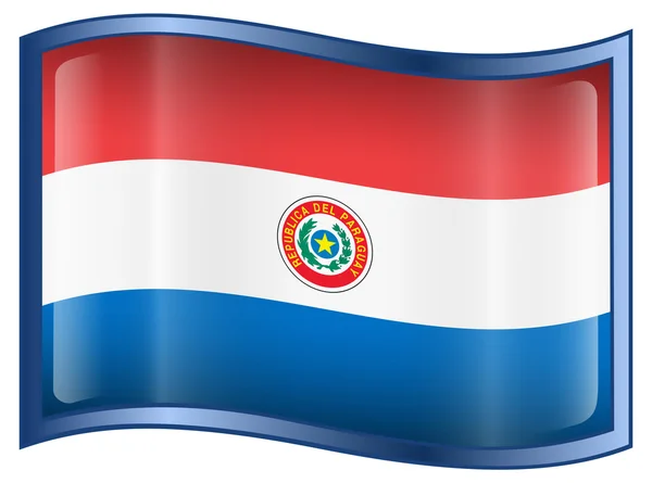Icône du drapeau du Paraguay — Image vectorielle