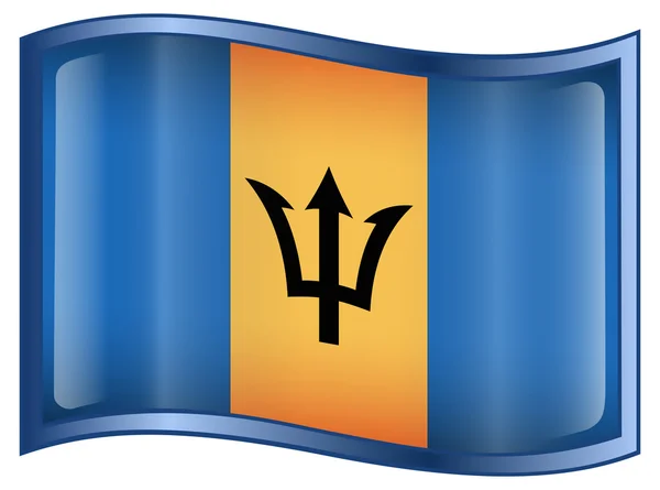 Icône du drapeau de la Barbade — Image vectorielle