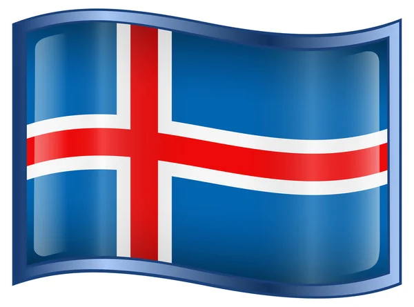 Island flaggikonen. — Stock vektor