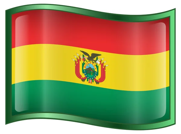 Icône du drapeau bolivien . — Image vectorielle