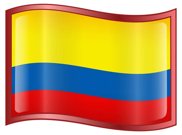 Colombia vlag pictogram — Stockvector