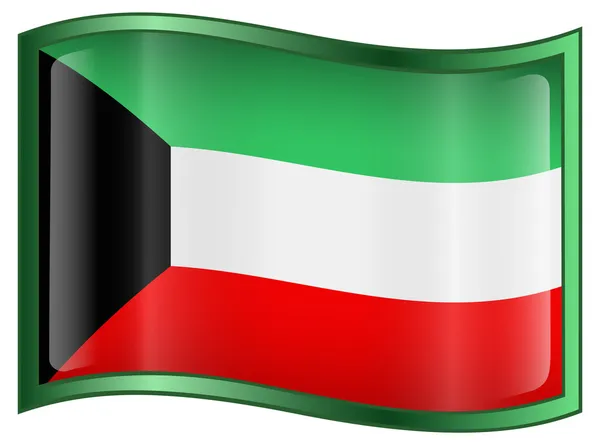 Kuwait flaggikonen — Stock vektor