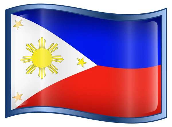 Filippinerna flaggikonen — Stock vektor