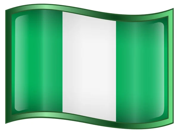 Nigeria flaggikonen — Stock vektor