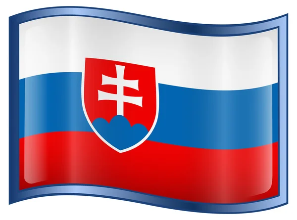Прапор Словаччини значок — стоковий вектор