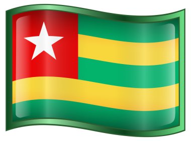 Togo Flag icon clipart