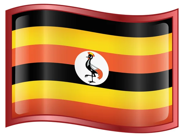 Icona bandiera Uganda — Vettoriale Stock