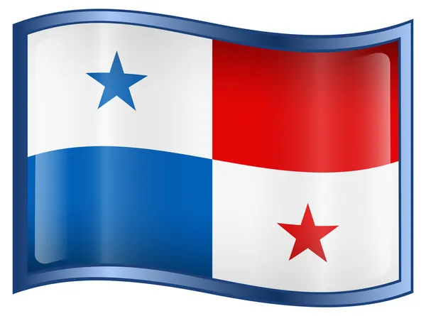 Het pictogram van de vlag van Panama — Stockvector