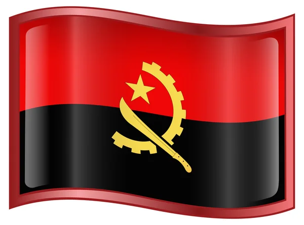 Icono de bandera de Angola — Archivo Imágenes Vectoriales