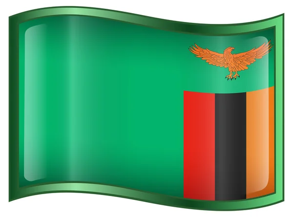 Ikona vlajka Zambie — Stockový vektor
