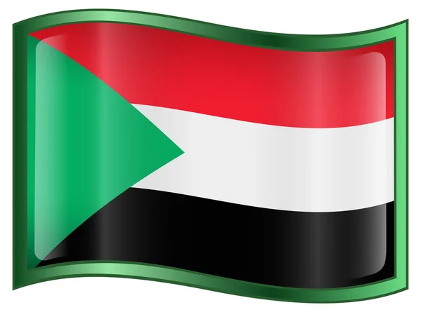 Икона флага Судана — стоковый вектор