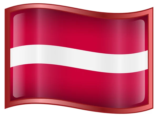 Het pictogram van de vlag van Letland — Stockvector
